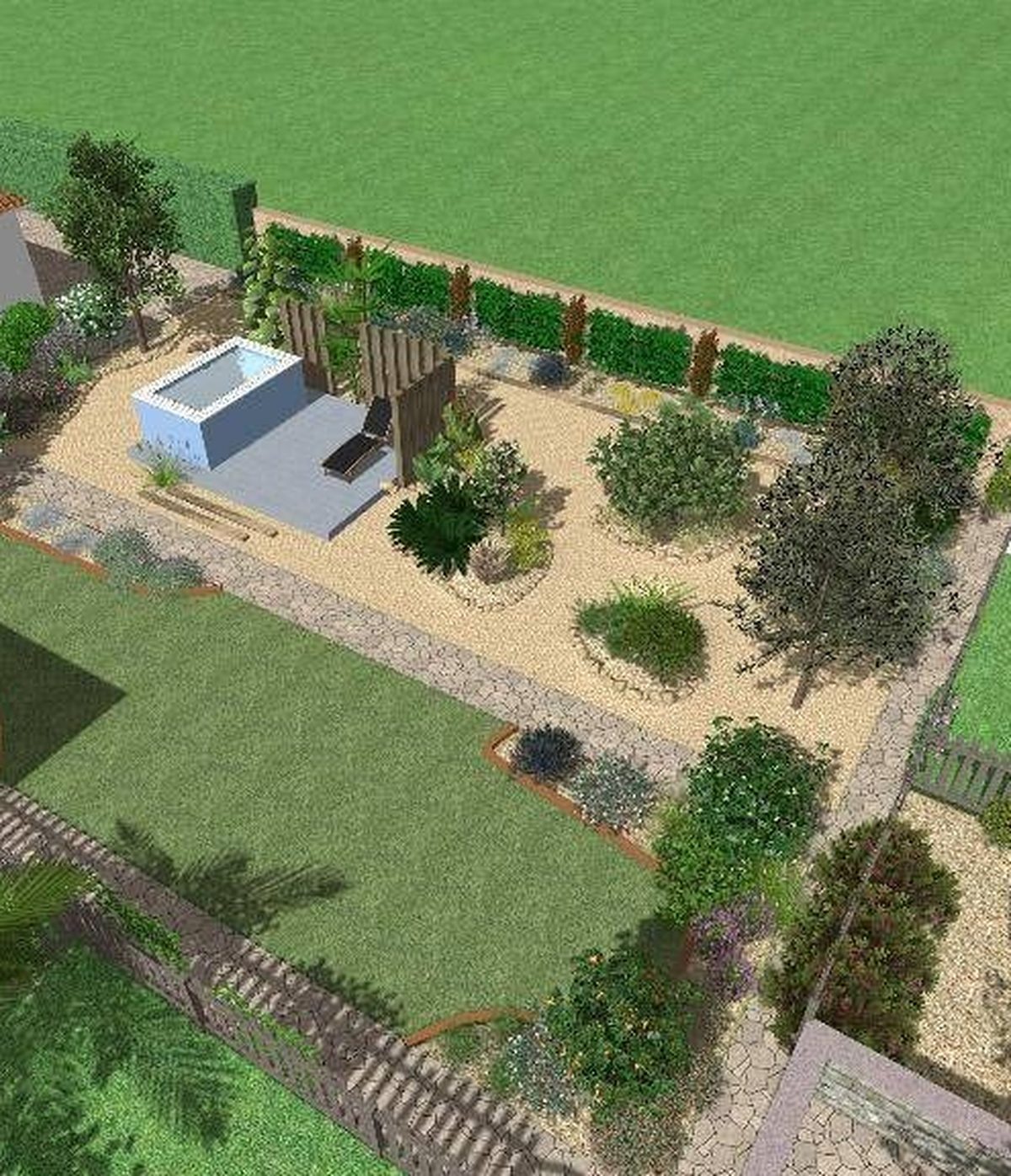 Plan 3D d’aménagement d’un jardin